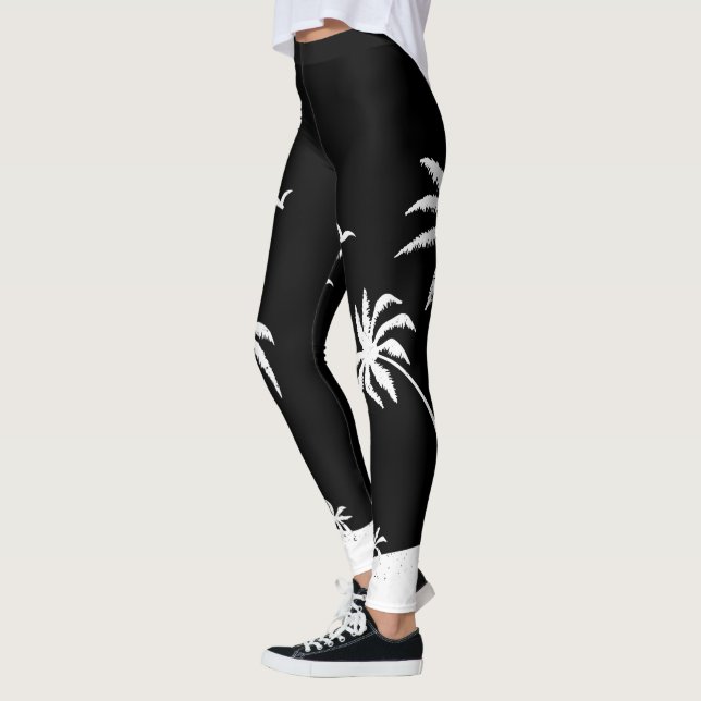Leggings Tropical Beach Island Palm Tree (Gauche)