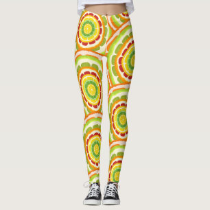 Leggings Tropical coloré Citrus SUMMER Orange lemon Slice