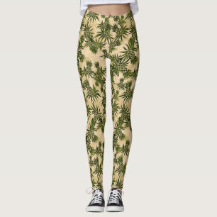 Leggings Tropical hawaïen de Camo d'ananas