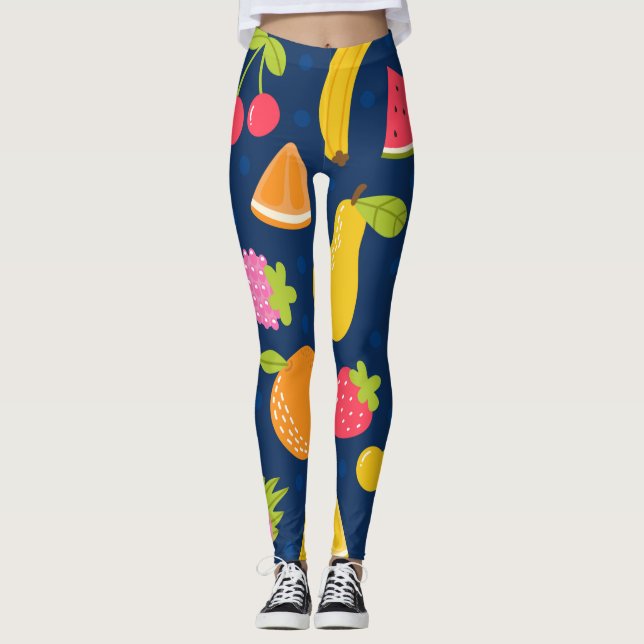 Leggings Tropical Summer Waves Beach Party Motif (Devant)