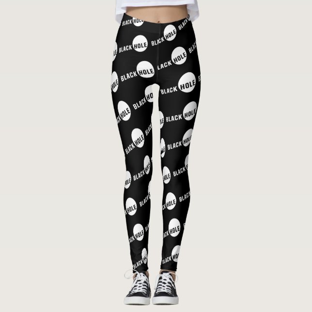 Leggings Trou noir pour noir (Devant)