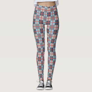 Leggings Trout Blue Grey Cotton Gris Semence Orange Rouge M