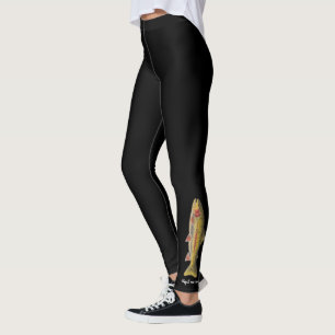 Leggings Truite arc-en-ciel, art original, Mary K