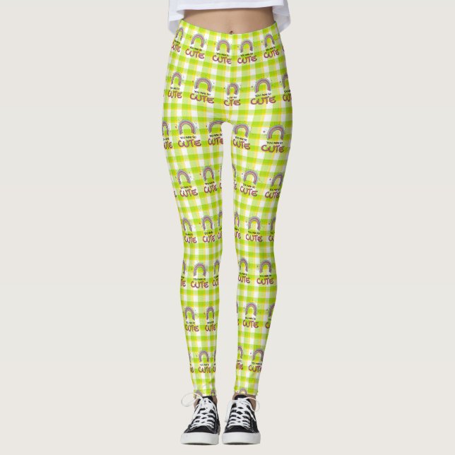 Leggings Tu es si mignon, les jambons de citron (Devant)