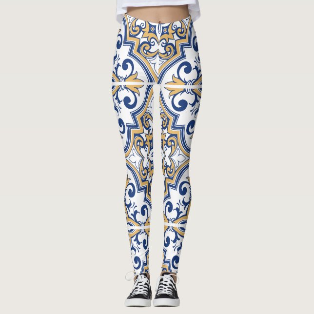 Leggings Tuiles portugaises 1 (Devant)