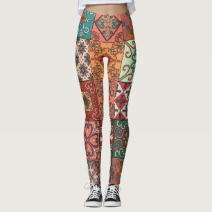 Leggings Tuiles portugaises : Talavera Style Azulejo.
