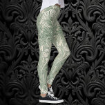 Leggings Tulip de William Morris, Vintage Floral Art<br><div class="desc">Tulip (1875) de William Morris est un vintage motif pré-raphaelite de l'époque victorienne créé à l'origine comme tissu pour textiles ou papier peint. Une scène fleurie décorative dans des tons subtils verts et neutres avec fleurs printanières florissantes,  y compris des tulipes contre un arrière - plan de feuillage.</div>