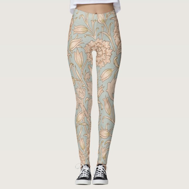 Leggings Tulipe sauvage de William Morris, design floral (Devant)