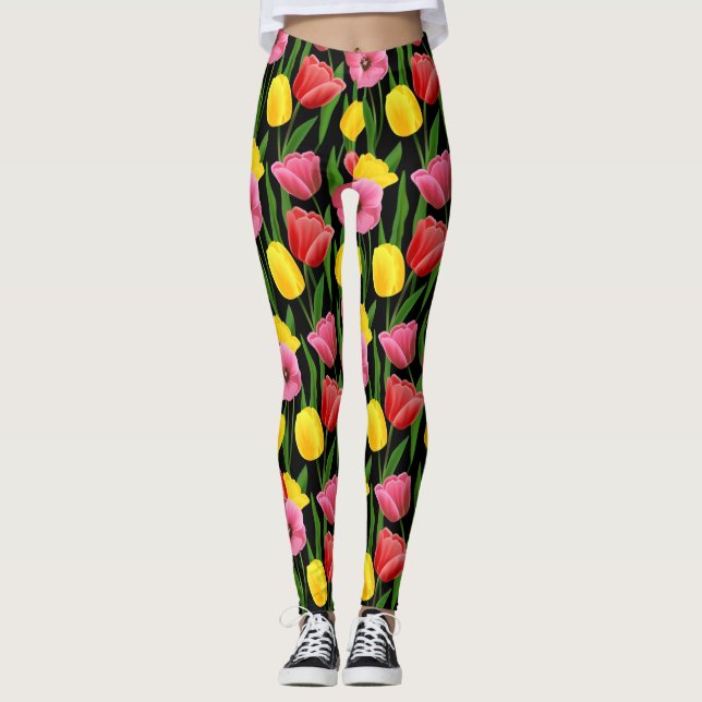 Leggings Tulipes de printemps (Devant)