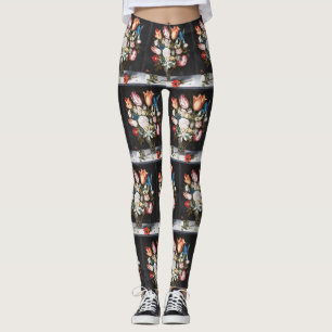 Leggings Tulipes et Roses Hollandaises Antiques de Bosschae