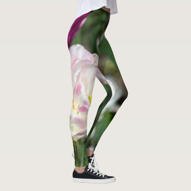 Leggings Tulipes rose vif par jour ensoleillé (Droite)