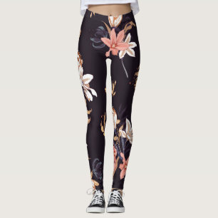 Leggings tulipes vintages, arrière - plan violet foncé