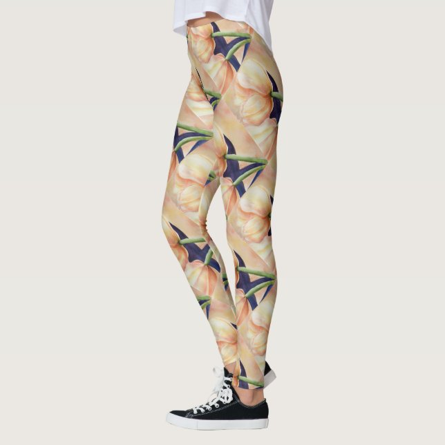 LEGGINGS TULIPS ORANGE JAUNE | LÉGUMES FLORAUX (Gauche)