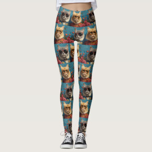 Leggings Turc Angora Chat avec coeur Rose Saint Valentin