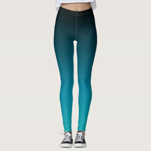 Leggings Turquoise à noir Ombre