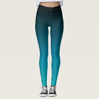 Leggings Turquoise à noir Ombre