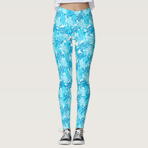 Leggings Turquoise de Hawaïen de tortue de mer de Honu