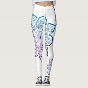 Leggings Turquoise et violet Ombre Faux Parties scintillant