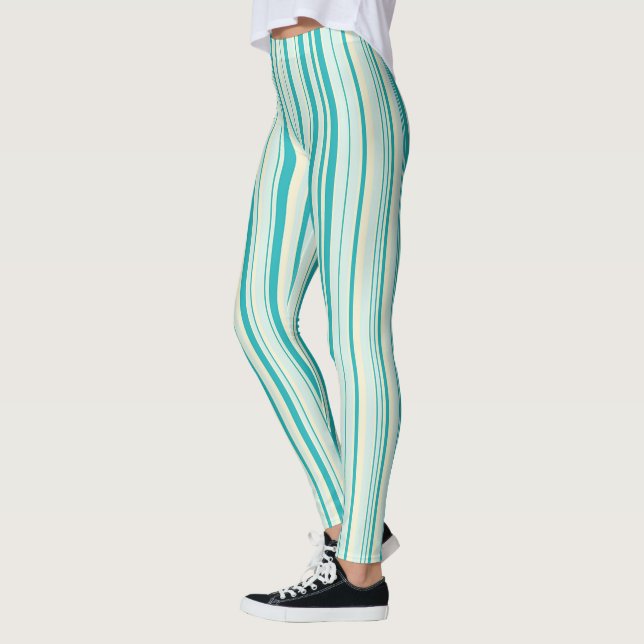 Leggings turquoises et jaunes (Gauche)