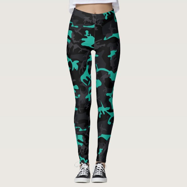 Leggings Turquoises points saillants Camo (Devant)