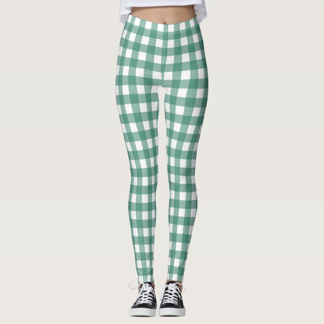 Leggings turquoises verts pour femmes (Devant)