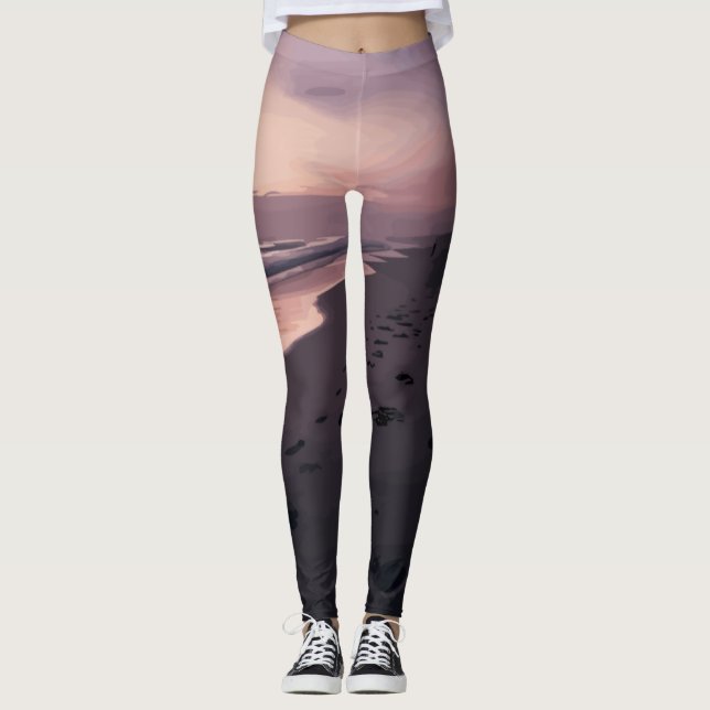 Leggings Twilight en bord de mer (Devant)