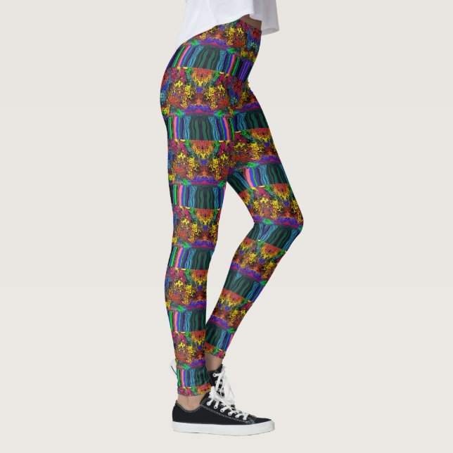 Leggings Twirlers colorés Abstraits / Poussés / Demi-Pots / (Droite)