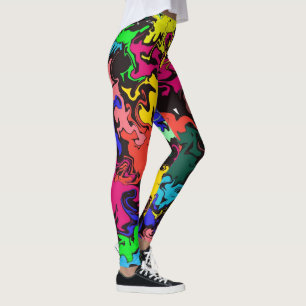 Leggings Twirls colorés Abstraits /