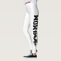 Leggings typographie amusante de DOG MOM |