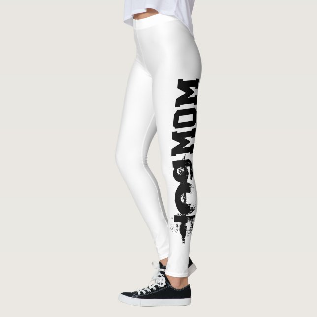 Leggings typographie amusante de DOG MOM | (Gauche)