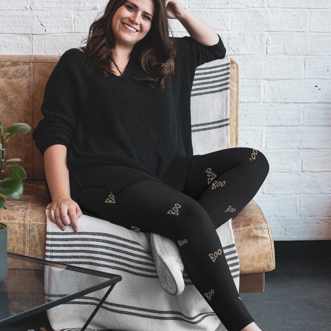 Leggings Typographie du bol d'Halloween (Créateur téléchargé)