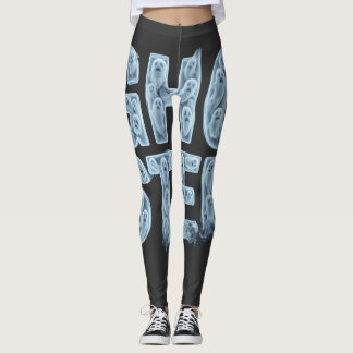 Leggings Typographie fantôme translucide drôle de fantôme d