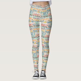 Leggings typographie réveillez-vous levez-vous