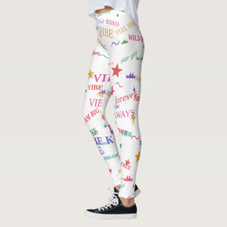Leggings Typographie Y2K Colorée Tendance & Citation Inspir