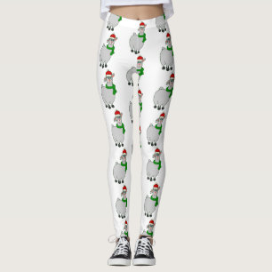 Leggings ugly christmas llama santa claus