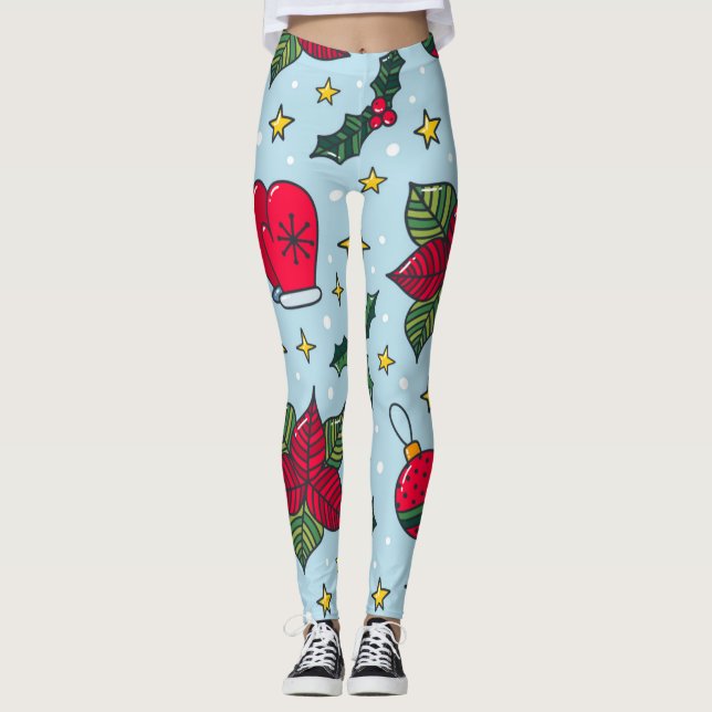 Leggings ugly Christmas quarantine (Devant)