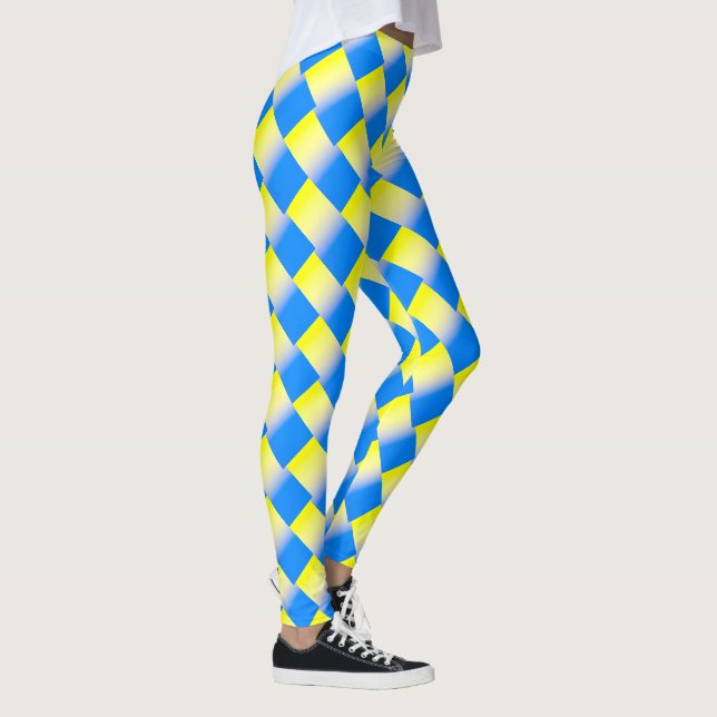 Leggings Ukraine bleue et jaune Inspiration de la paix anti (Droite)