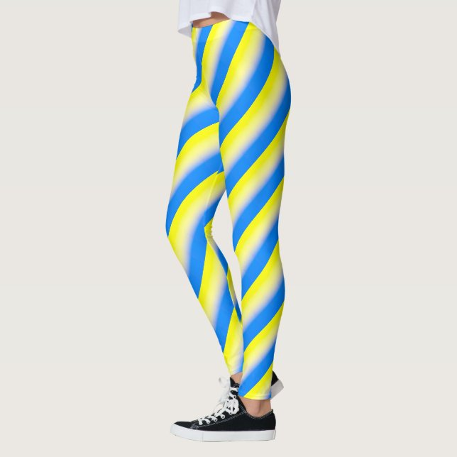 Leggings Ukraine bleue et jaune Inspiration de la paix anti (Gauche)