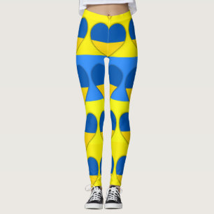 Leggings Ukraine Drapeau bleu jaune Thunder_Cove 