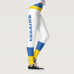 Leggings Ukraine Drapeau Couleurs Jaune Bleu Moderne Simple<br><div class="desc">Le design est bleu et jaune,  Soutenez l'Ukraine.</div>