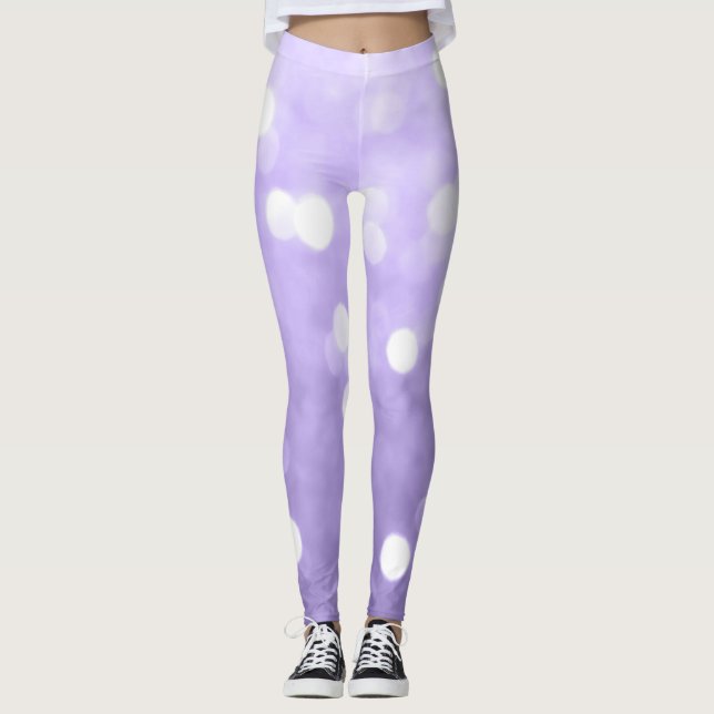 Leggings Ultra violet violet brillant bokeh Abstrait (Devant)