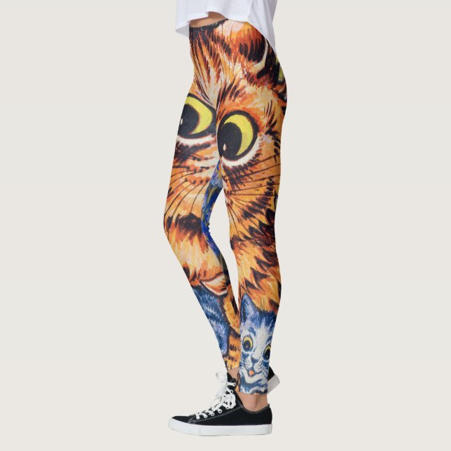 Leggings Un chat avec ses chatons par Louis Wain (Gauche)
