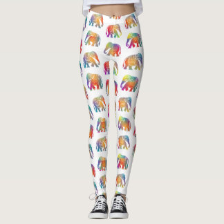 Leggings Un design éléphant de style rétro