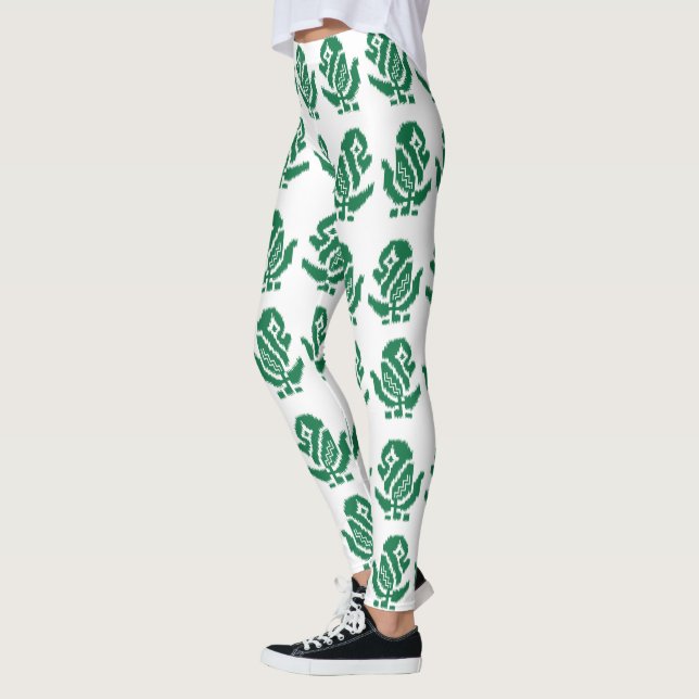 Leggings Un design vert et noir captivant avec un g audacie (Gauche)