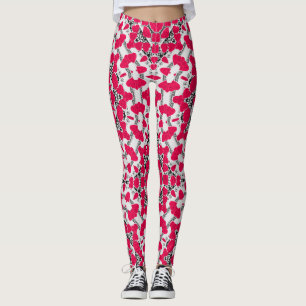 Leggings Un mandala abstrait sans couture coeur rond brilla
