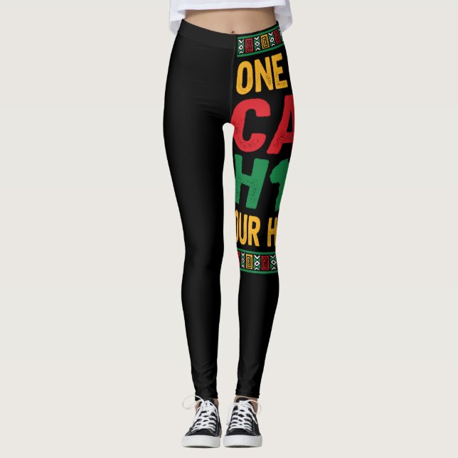 Leggings Un mois peut tenir notre histoire Black Pride Afri (Devant)