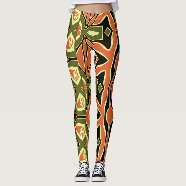 Leggings Un motif abstrait "Ratti_Creative_Arts" Leggin (Devant)