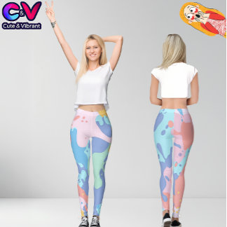 Leggings Un motif désordonné de taches de peinture