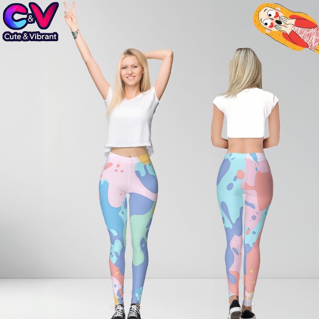 Leggings Un motif désordonné de taches de peinture (Créateur téléchargé)