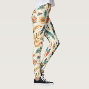 Leggings Un motif d'inspiration bohème clair